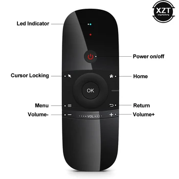 Wechip W1 Air Mouse 2.4 G Беспроводная Клавиатура Пульт Дистанционного Управления ИК-Дистанционное Обучение 6-Осевой Датчик Движения Для Smart TV Android TV Box PC 5