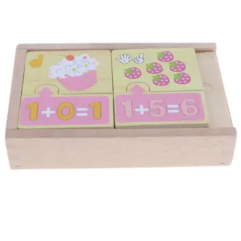 Деревянные арифметические карточки Монтессори с коробкой для детей, Развивающая игрушка по математике для малышей дошкольного возраста, игрушка для распознавания 5