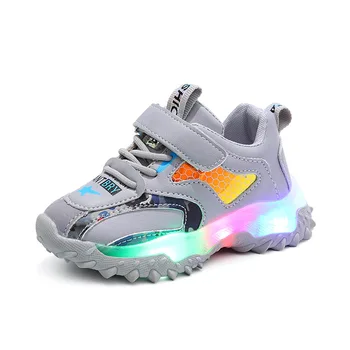 Детские кроссовки со светодиодной подсветкой, детская повседневная обувь для мальчиков, светящиеся кроссовки для малышей, легкая спортивная обувь для девочек 5