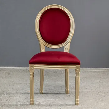 Дизайн спальни Скандинавские стулья для столовой Гостиная Винтажный Розовый бархат Кухня Современный стул Дерево Sillas De Comedor Скандинавская мебель 5