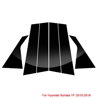 Для Hyundai Sonata DN8 LF YF 2011-Настоящее Время Стайлинг Автомобиля Центральная Стойка Окна Наклейка ПВХ Отделка Пленка Против Царапин Аксессуары 5
