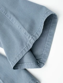 Женские брюки-карго Wixra с карманом, синие Прямые брюки на молнии с высокой талией, весенне-летние повседневные свободные брюки для Хай-стрит 5