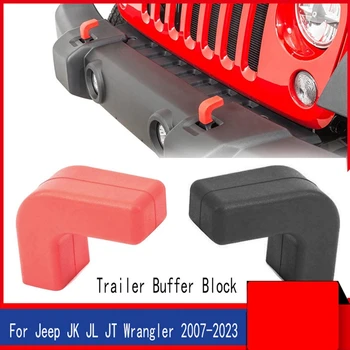 Крышка крюка для буксировки прицепа переднего бампера автомобиля для Jeep JK JL JT Wrangler 2007-2023 Черный 5