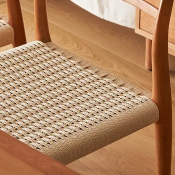 Кухонный Эргономичный обеденный стул Nordic Timber Удобное кресло для отдыха на открытом воздухе Винтажная минималистичная мебель для дома Silla Comedor 5
