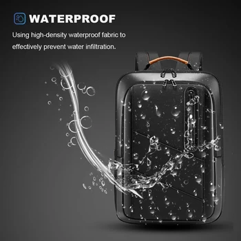 Мужской рюкзак Многофункциональная деловая Водонепроницаемая сумка 17-дюймовый рюкзак для ноутбука с USB-зарядкой, рюкзак большой емкости и высокого качества 5