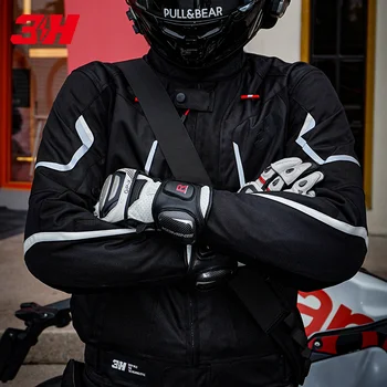 Новая мотоциклетная куртка Для мужчин, защитное снаряжение для мотокросса, Эндуро, Светоотражающая Оксфордская куртка CE2, мотоциклетная одежда 5