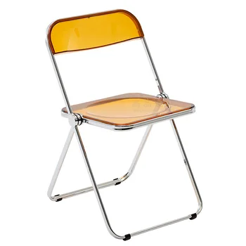 Обеденные стулья из прозрачного хрусталя sillas de comedor, Модный складной стул, стул для макияжа, стул для фотосъемки, мебель для стульев со спинкой 5