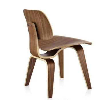 Обеденный стул из литой фанеры с деревянной основой для кухни, столовой, спальни, гостиной, современная мебель середины века, обеденный приставной стул 5