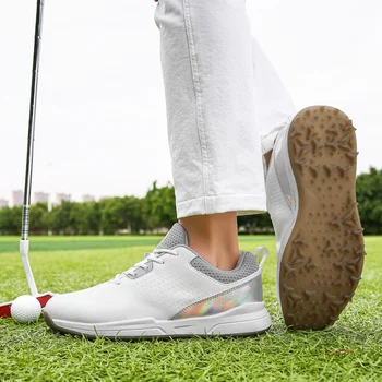 Профессиональная обувь для гольфа для мужчин, удобные спортивные кроссовки для тренировок по гольфу на открытом воздухе, мужские кроссовки для гольфа без шипов 5