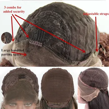 Синтетический парик на кружеве с черными корнями, омбре, Живое Розовое Прямое Термостойкое волокно, натуральный пробор посередине линии роста волос для женщин 5