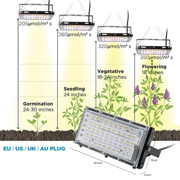 Фитолампа мощностью 800 Вт со светодиодной подсветкой для выращивания растений Fitolamp, светодиодная лампа для выращивания растений в помещении для саженцев растений Phytolamp 5