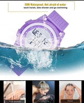 Цифровые часы OHSEN для мужчин, женские светодиодные электронные модные парные часы, женские водонепроницаемые наручные часы для плавания, подарки 5